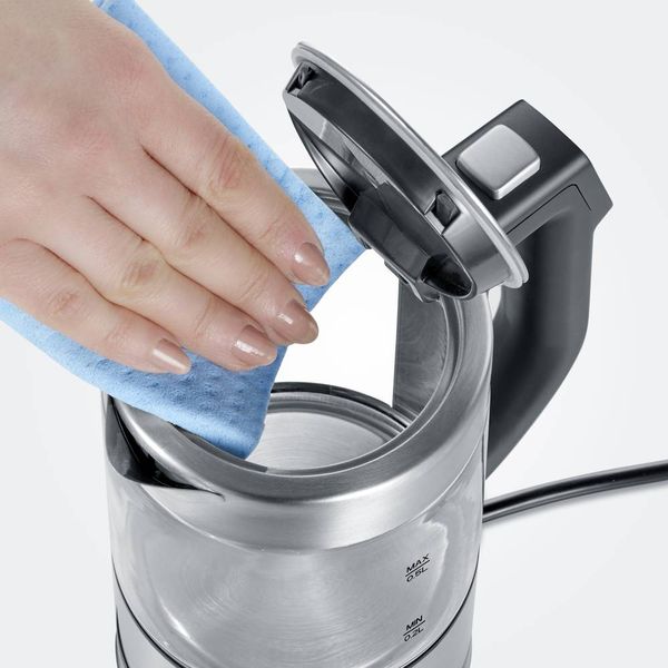 Produktbild: Severin WK 3458 Wasserkocher schnurlos, BPA-frei Edelstahl, Schwarz Fassungsverm&ouml;gen: 0.5l