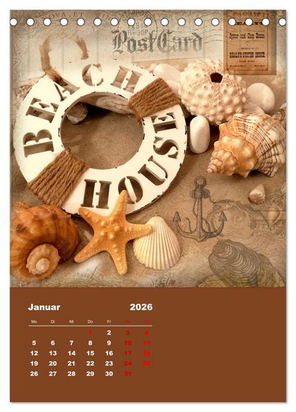 Produktbild: Geschenke vom Meer (Tischkalender 2026 DIN A5 hoch), CALVENDO Monatskalender