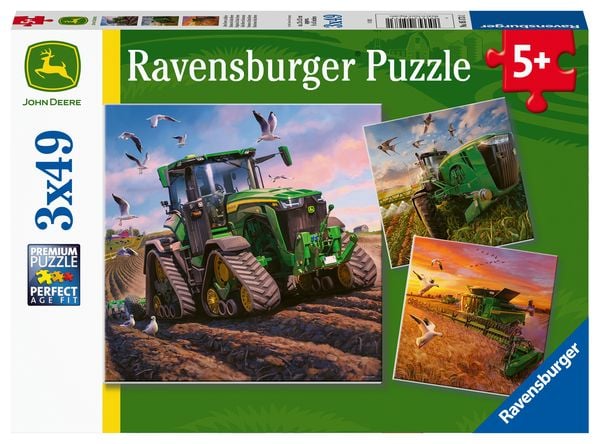 Puzzle Ravensburger John Deere in Aktion 3 X 49 Teile