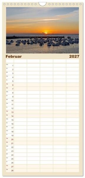 Produktbild: Familienplaner 2027 - Bretagne - Traumk&uuml;sten im s&uuml;dlichen Finist&egrave;re mit 5 Spalten (Wandkalender, 21 x 45 cm) CALVENDO
