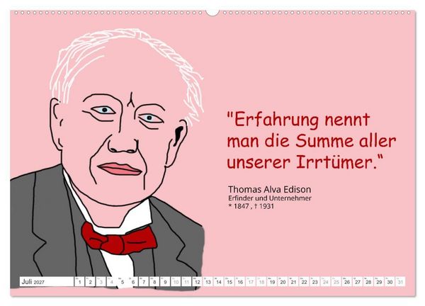 Produktbild: Zitate f&uuml;r Motivation und Perspektivenwechsel (hochwertiger Premium Wandkalender 2027 DIN A2 quer), Kunstdruck in Hochglanz