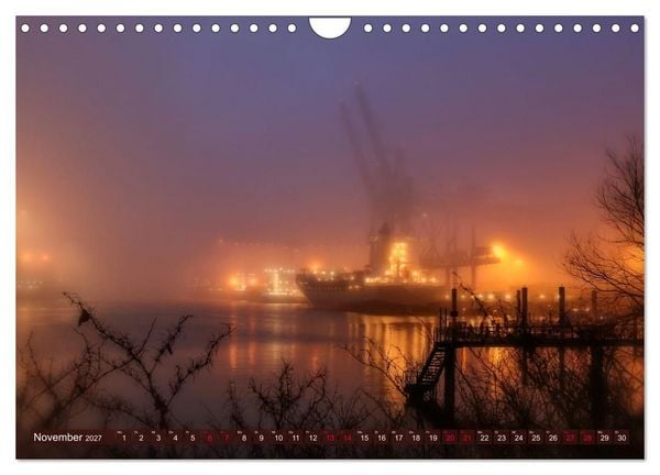 Produktbild: Magic Nights Containerschiffe (Wandkalender 2027 DIN A4 quer), CALVENDO Monatskalender