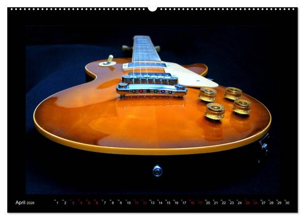 Produktbild: Rockgitarren im Blitzlicht (hochwertiger Premium Wandkalender 2026 DIN A2 quer), Kunstdruck in Hochglanz