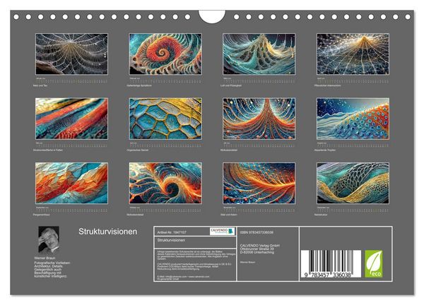 Produktbild: Strukturvisionen (Wandkalender 2026 DIN A4 quer), CALVENDO Monatskalender