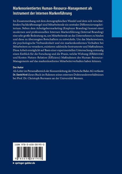 Produktbild: Markenorientiertes Human-Resource-Management als Instrument der Internen Markenf&uuml;hrung