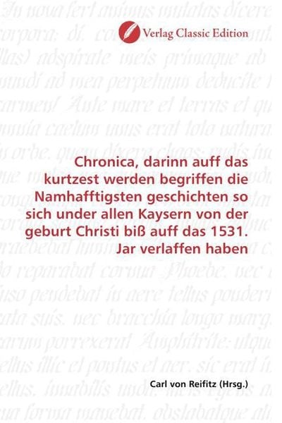 Produktbild: Chronica, darinn auff das kurtzest werden begriffen die Namh