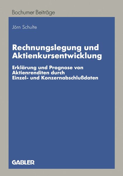 Produktbild: Rechnungslegung und Aktienkursentwicklung