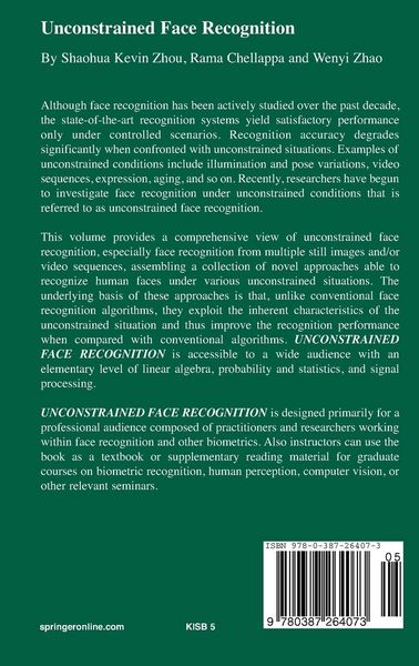 Produktbild: Unconstrained Face Recognition
