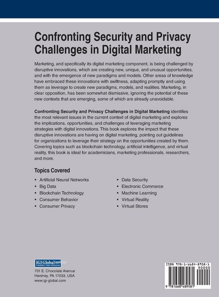 Produktbild: Confronting Security and Privacy Challenges in Digital Marketing