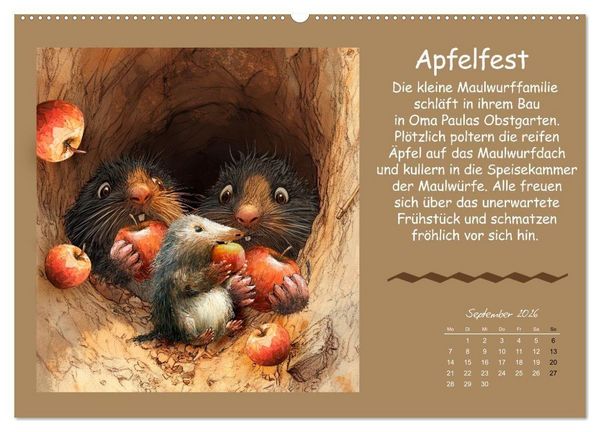 Produktbild: Kleine Tiere - Lustige Abenteuer (hochwertiger Premium Wandkalender 2026 DIN A2 quer), Kunstdruck in Hochglanz