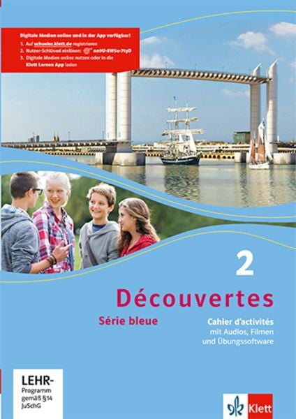 Découvertes Série bleue 2. Cahier d'activités mit Audios, Filmen und Übungssoftware 2. Lernjahr