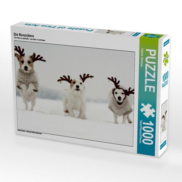 Produktbild: CALVENDO Puzzle Die Ren(n)tiere 1000 Teile Puzzle quer | 1000 Teile Lege-Gr&ouml;&szlig;e 64 &times; 48 cm Foto-Puzzle f&uuml;r gl&uuml;ckliche Stunden