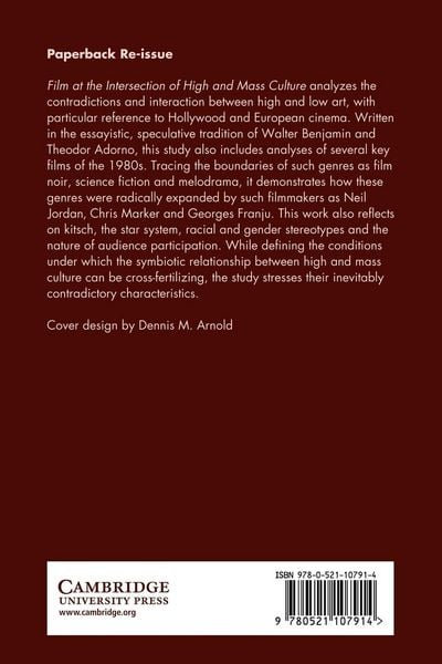Produktbild: Film at the Intersection of High and Mass Culture