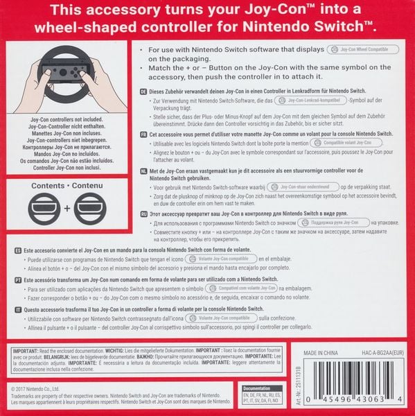 Lenkrad Qware Nintendo Switch Rot und Schwarz