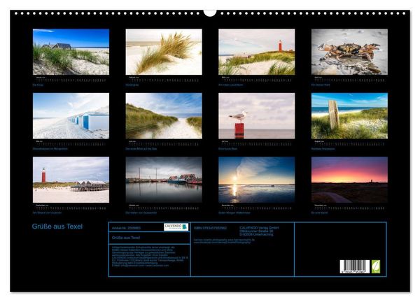 Produktbild: Gr&uuml;&szlig;e aus Texel (Wandkalender 2026 DIN A2 quer), CALVENDO Monatskalender