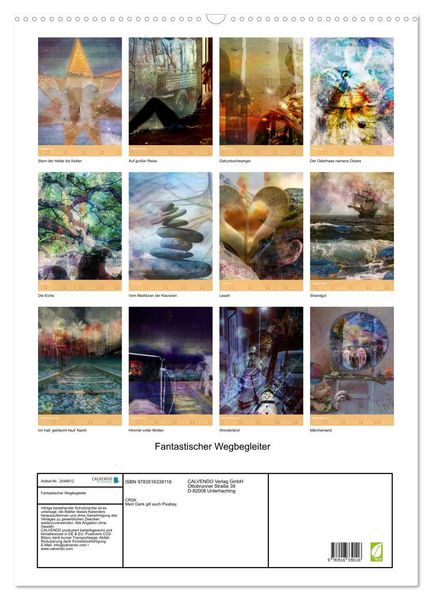 Produktbild: Fantastischer Wegbegleiter (Wandkalender 2026 DIN A2 hoch), CALVENDO Monatskalender