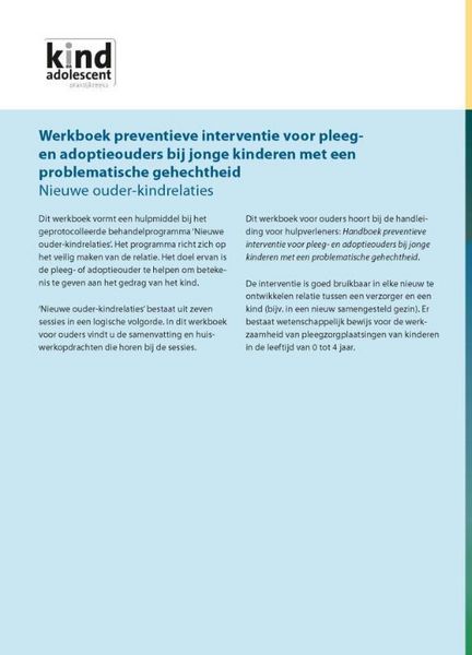 Produktbild: Werkboek preventieve interventie voor pleeg- en adoptieouders bij jonge kinderen met een problematische gehechtheid