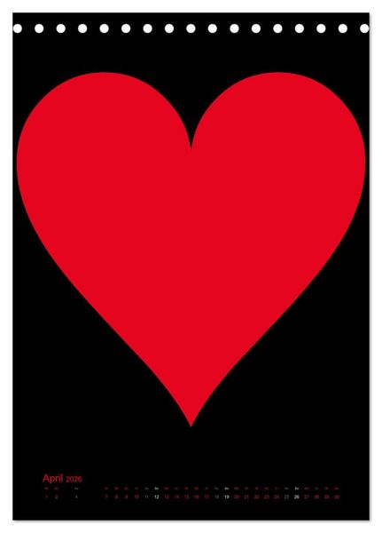 Produktbild: Foto- und Bastelkalender &bdquo;LIEBE&ldquo; in der Farbe Schwarz (Tischkalender 2026 DIN A5 hoch), CALVENDO Monatskalender