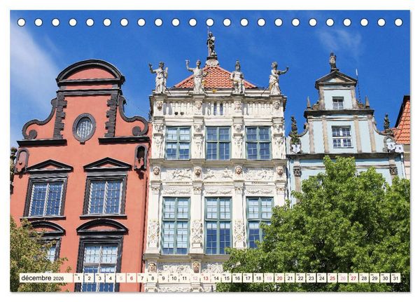 Produktbild: GDANSK - Ville portuaire de r&ecirc;ve en Pologne (Calendrier de bureau 2026 DIN A5 vertical), CALVENDO calendrier mensuel