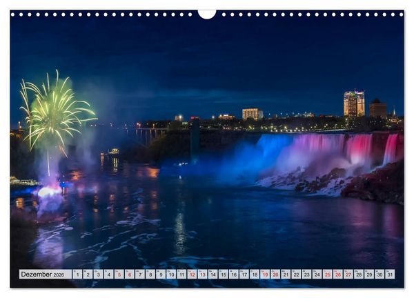 Produktbild: NIAGARAF&Auml;LLE Idyllische Impressionen bei Tag und Nacht (Wandkalender 2026 DIN A3 quer), CALVENDO Monatskalender
