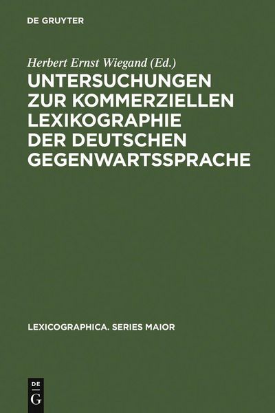Produktbild: Untersuchungen zur kommerziellen Lexikographie der deutschen Gegenwartssprache. Band 2