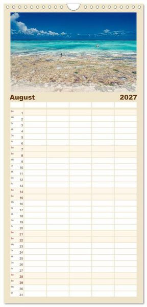 Produktbild: Familienplaner 2027 - Karibu Sansibar mit 5 Spalten (Wandkalender, 21 x 45 cm) CALVENDO