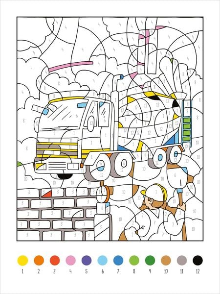 Produktbild: Mein dickes Malen-nach-Zahlen-Buch &ndash; Fahrzeuge