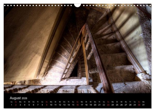 Produktbild: Verlassene Orte - Die sch&ouml;nsten Treppenh&auml;user (Wandkalender 2026 DIN A3 quer), CALVENDO Monatskalender
