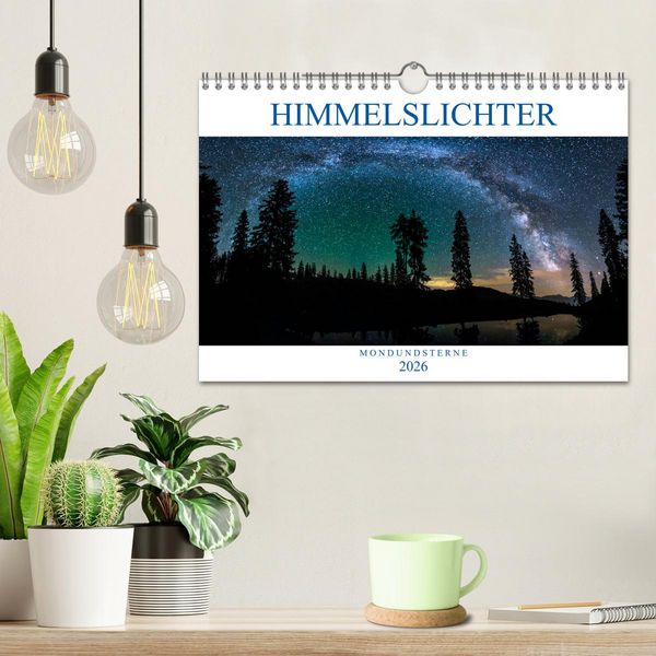 Produktbild: Himmelslichter - Mond und Sterne (Wandkalender 2026 DIN A4 quer), CALVENDO Monatskalender