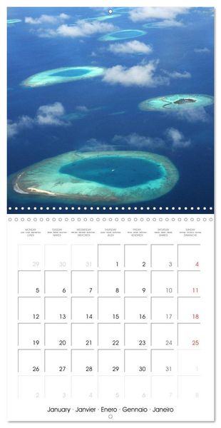 Produktbild: Maldives - Sun, water and beach (Wall Calendar 2026 12 &times; 12 Inch) CALVENDO 12 Month Wall Calendar