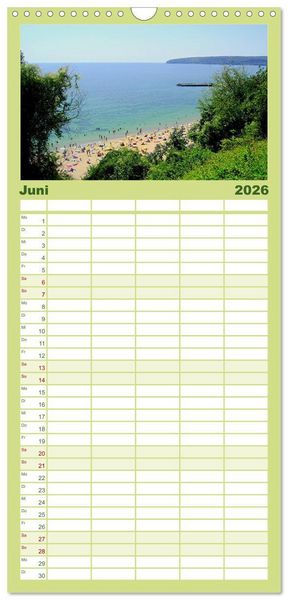 Produktbild: Familienplaner 2026 - Bulgarien, von Varna bis zum Kap Kaliakra mit 5 Spalten (Wandkalender, 21 x 45 cm) CALVENDO