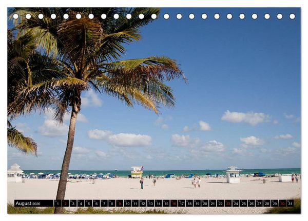 Produktbild: Miami und Florida (Tischkalender 2026 DIN A5 quer), CALVENDO Monatskalender