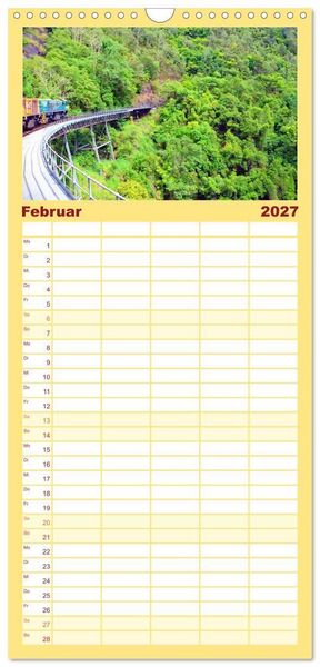 Produktbild: Familienplaner 2027 - Faszination Australien - eine Traumreise mit 5 Spalten (Wandkalender, 21 x 45 cm) CALVENDO