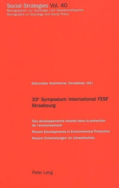 Produktbild: 33 e Symposium International FESF Strasbourg