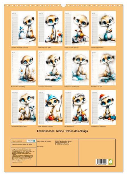Produktbild: Erdm&auml;nnchen. Kleine Helden des Alltags (Wandkalender 2026 DIN A2 hoch), CALVENDO Monatskalender