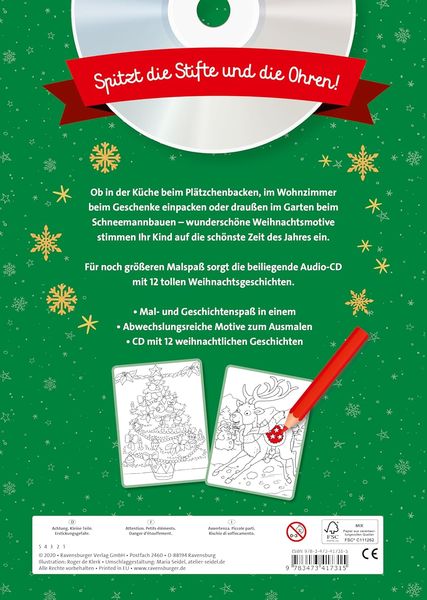 Produktbild: H&ouml;ren und Malen: Weihnachten mit Geschichten-CD