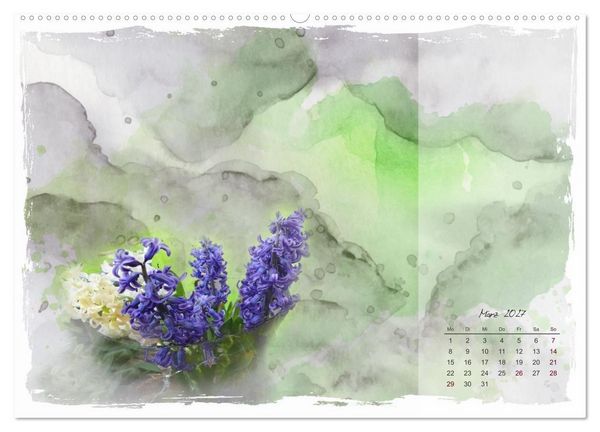 Produktbild: Natur und Farbe Fotografie trifft Aquarell (Wandkalender 2027 DIN A2 quer), CALVENDO Monatskalender