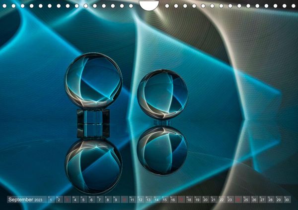 Glaskugeln im Licht - faszinierende Lightpaintings (Wandkalender 2023 DIN A4 quer)