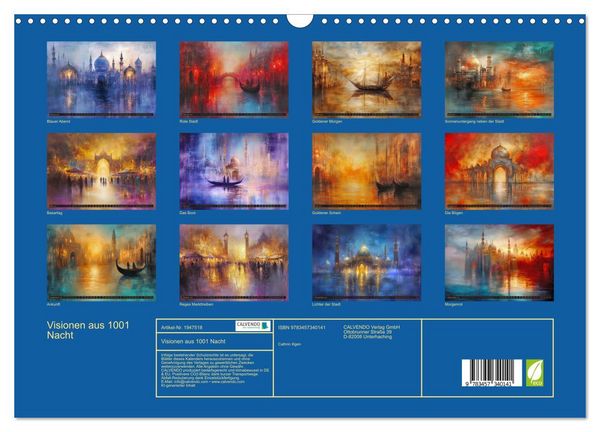 Produktbild: Visionen aus 1001 Nacht (Wandkalender 2026 DIN A3 quer), CALVENDO Monatskalender