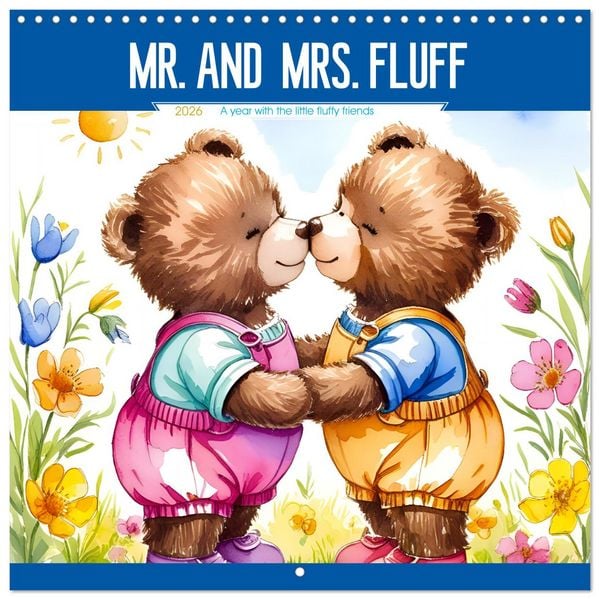Mr. and Mrs. Fluff (Wall Calendar 2026 12 × 12 Inch) CALVENDO 12 Month Wall Calendar