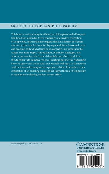 Produktbild: Philosophy and Temporality from Kant to Critical Theory