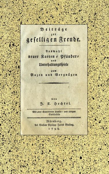 Produktbild: Johann Kaspar Hechtel: Beitr&auml;ge zur geselligen Freude