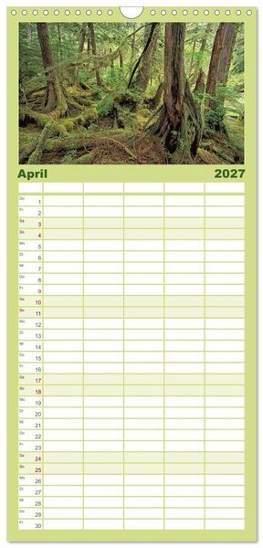 Produktbild: Familienplaner 2027 - KANADA Christian Heeb mit 5 Spalten (Wandkalender, 21 x 45 cm) CALVENDO