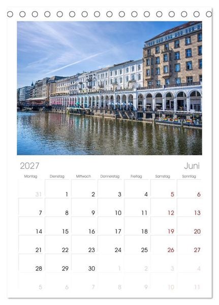 Produktbild: Tischplaner 2027 - Hamburg - Zwischen Alster und Elbe (A5 Tischkalender zum Aufstellen) CALVENDO