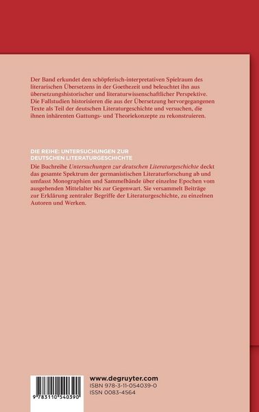 Produktbild: Kreative Praktiken des literarischen &Uuml;bersetzens um 1800
