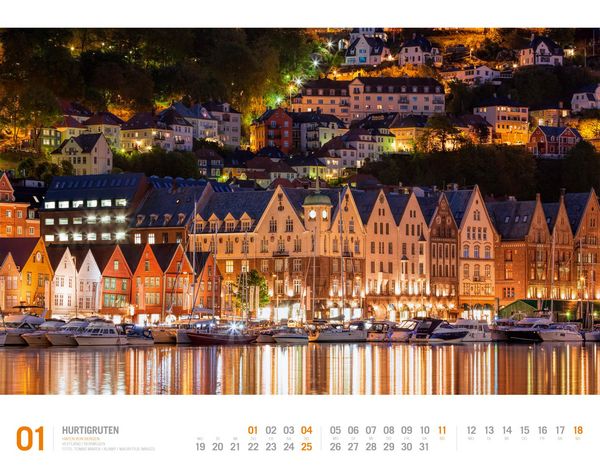 Produktbild: Hurtigruten Kalender 2026 | Unterwegs zwischen Bergen und Kirkenes