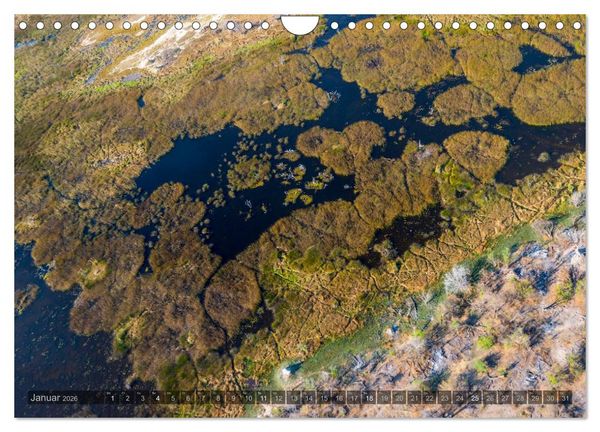 Produktbild: Okavango - Das Delta von oben (Wandkalender 2026 DIN A4 quer), CALVENDO Monatskalender