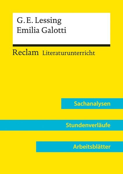 Gotthold Ephraim Lessing: Emilia Galotti (Lehrerband), Taschenbuch von Peter Bekes, Reclam, Philipp, 978-3-15-015816-6
