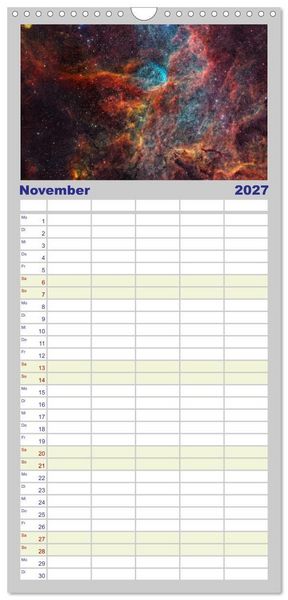 Produktbild: Familienplaner 2027 - Deepsky 2027 mit 5 Spalten (Wandkalender, 21 x 45 cm) CALVENDO