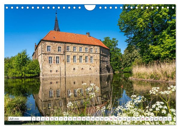 Produktbild: Wasserschl&ouml;sser im M&uuml;nsterland (Wandkalender 2026 DIN A4 quer), CALVENDO Monatskalender